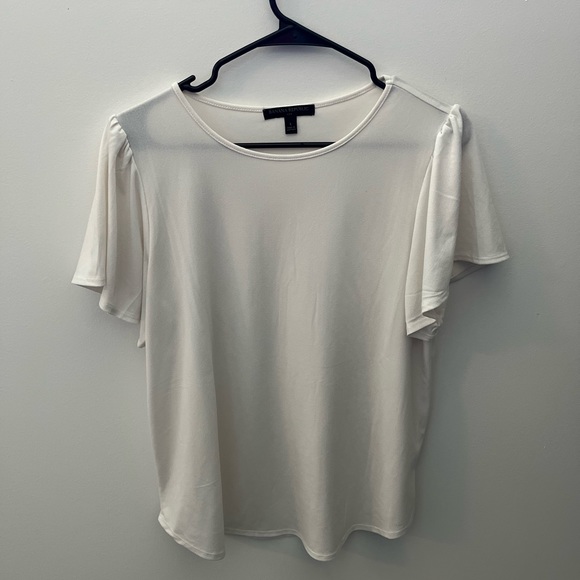 Banana Republic Crepe Flutter Sleeve Top Size Large - Picture 2 of 4